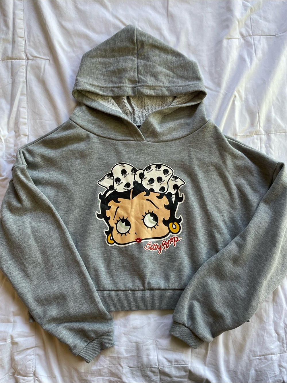 Betty Boop Gray Sweatshirt with Black Graphic